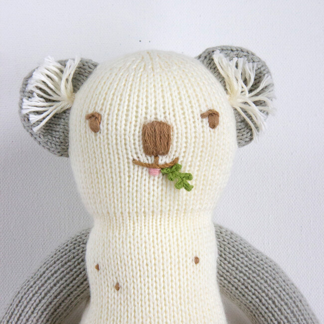 Mini Koa the Koala Knit Doll, White/Grey - Dolls - 5