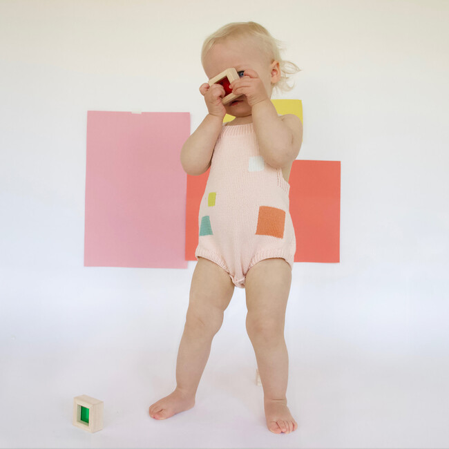 Mondrian Romper, Pink - Rompers - 4