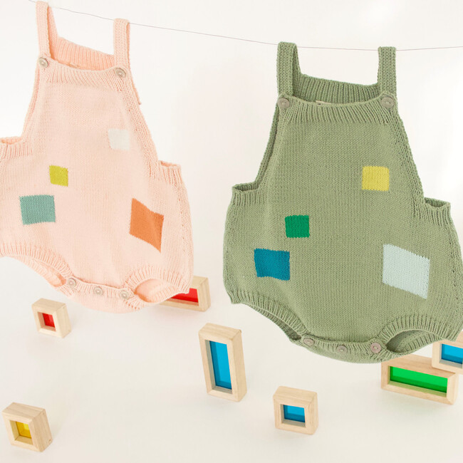 Mondrian Romper, Pink - Rompers - 7