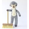 Edgar the Hedgehog Knit Doll, Grey - Dolls - 2
