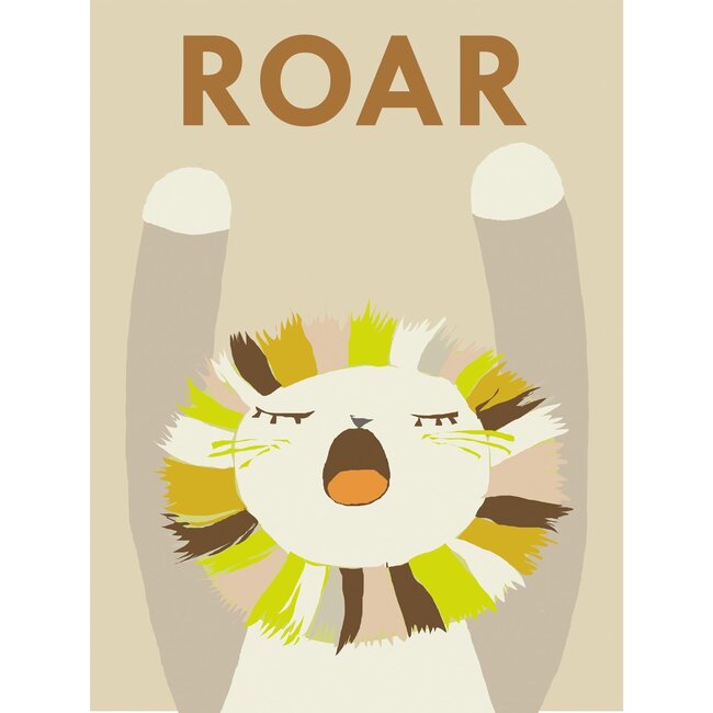 Roar Lionel Art Print, Neutral - Art - 1