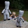 Maximus the Dinosaur Knit Doll, Grey - Dolls - 2