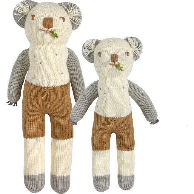 Koa the Koala Knit Doll, White/Grey - Dolls - 5