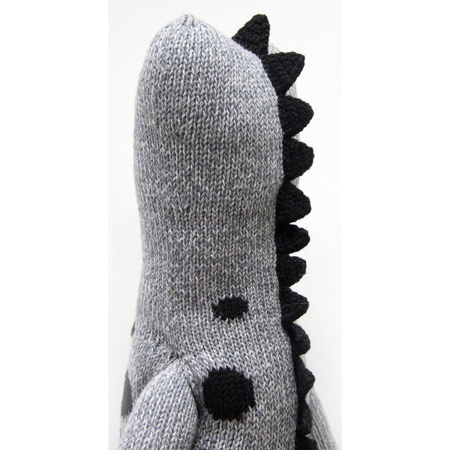 Maximus the Dinosaur Knit Doll, Grey - Dolls - 4