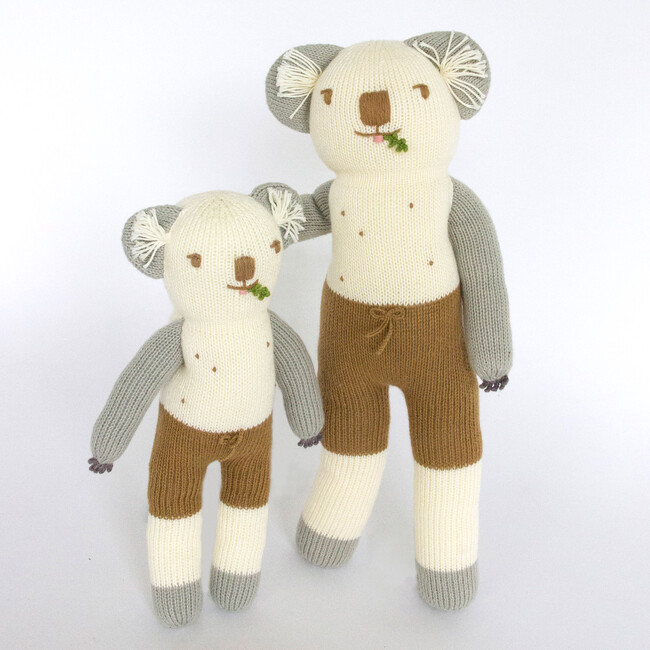 Koa the Koala Knit Doll, White/Grey - Dolls - 8