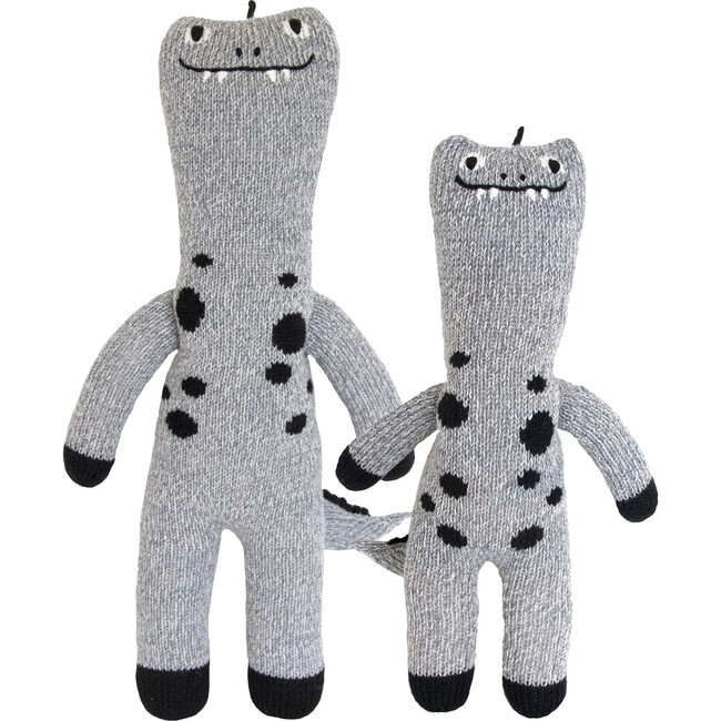 Maximus the Dinosaur Knit Doll, Grey - Dolls - 8