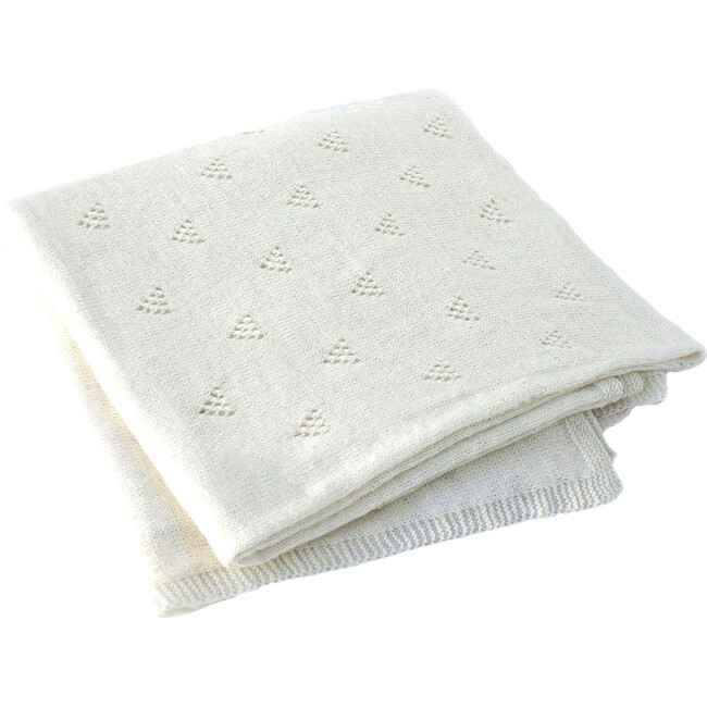 Little Triangle Receiving Blanket, Vanilla