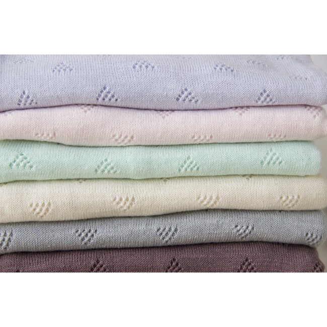 Little Triangle Receiving Blanket, Mint - Blankets - 2