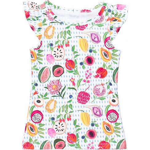 Mini Eve Girls Ruffle Swim Top, Fresco Crush - Two Pieces - 1