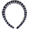 Noa Fringe Headband, Dark Blue Denim - Hair Accessories - 1 - thumbnail