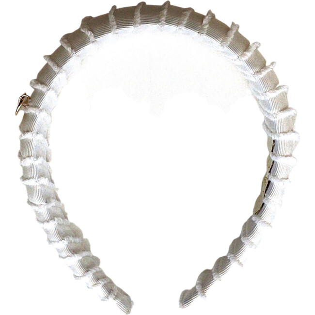Noa Fringe Headband, White