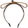 Maddy Twill Bow Headband, Tan - Hair Accessories - 1 - thumbnail