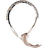 Isabella Embellished Tie Back Headband, Champagne - Hair Accessories - 1 - thumbnail