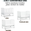 Jenny Lind 3-in-1 Convertible Crib, White - Cribs - 3 - thumbnail