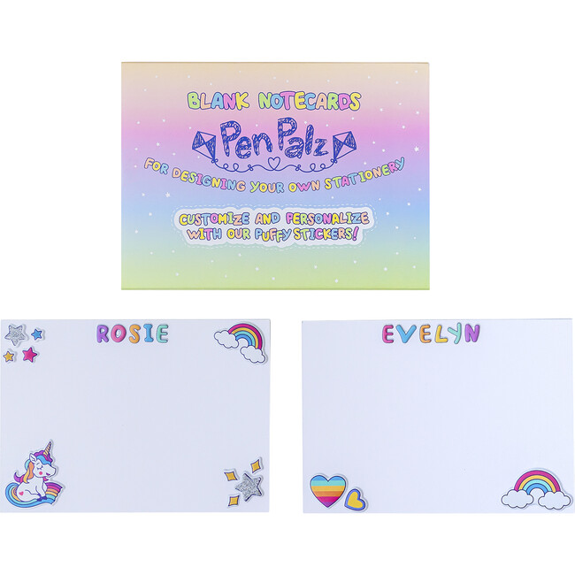 ‘Happiest Birthday’ Puffy Stationery Bundle, Pink (Box Set of 3 Puffy Postcards) - Paper Goods - 2