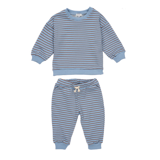 Jones Sweat Set, Blue Stripe