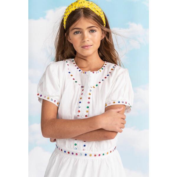 Rainbow Jewel Dress, White - Dresses - 2