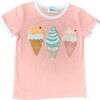 Peachy Ice Cream Ringer T-shirt, Orange - Tees - 1 - thumbnail