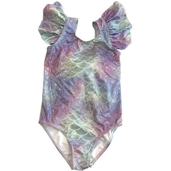 Mermaid Bow Swim, Purple - One Pieces - 1