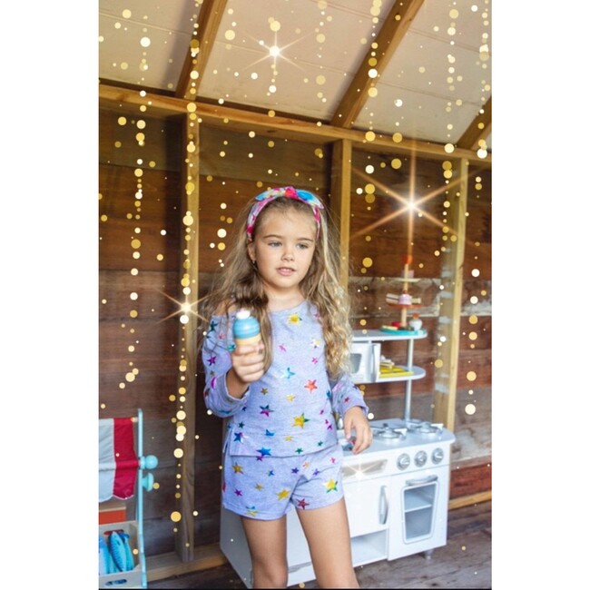 Metallic Star Short Set, Grey - Two Pieces - 2