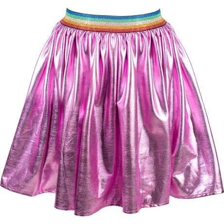 Magenta Rainbow Foil Skirt, Pink