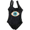 Evil Eye One Piece Swimsuit, Black - One Pieces - 1 - thumbnail