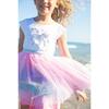 Crystal Unicorn Tutu Dress, White & Pink - Dresses - 2