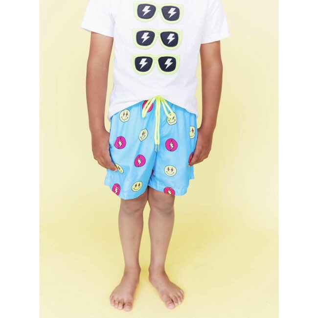 Smiley Flash Neon Swim Trunk, Multi - Swim Trunks - 1