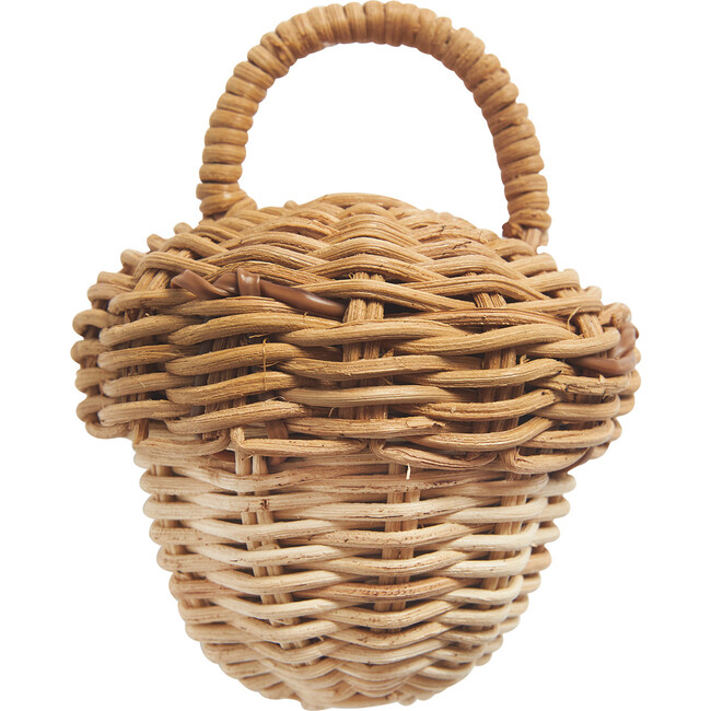 Acorn Rattan Rattle, Natural - Rattles - 1