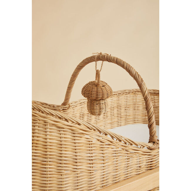 Mushroom Rattan Rattle, Natural - Rattles - 4