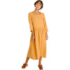 The Zinnia Long Sleeve Dress, Gold - Dresses - 1 - thumbnail
