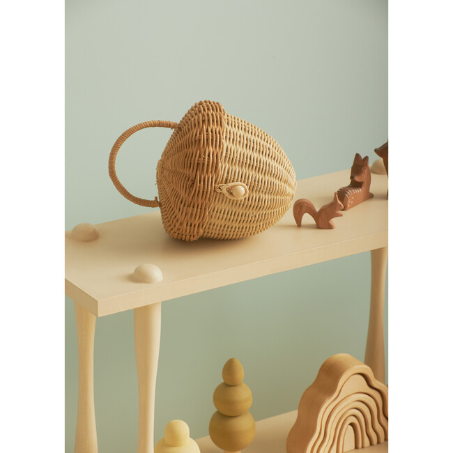 Acorn Rattan Bag, Natural - Costume Accessories - 4