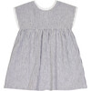 Verlaine Dress, Grey Stripes - Dresses - 1 - thumbnail