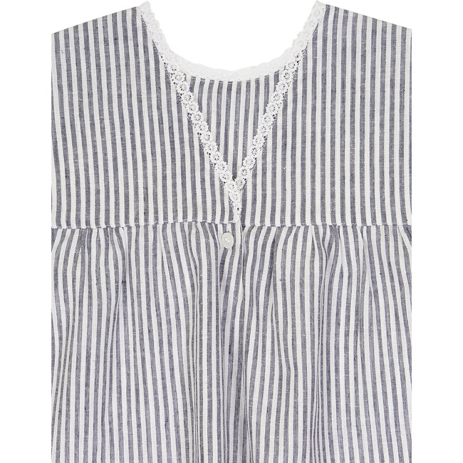 Verlaine Dress, Grey Stripes - Dresses - 2