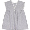 Verlaine Dress, Grey Stripes - Dresses - 3