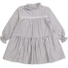 Elisabeth Dress, Grey Stripes - Dresses - 1 - thumbnail