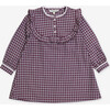 Claudine Dress, Bordeaux Gingham - Dresses - 1 - thumbnail