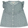 Claudette Blouse, Celadon Stars - Blouses - 1 - thumbnail