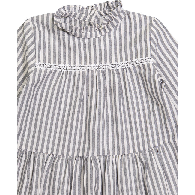 Elisabeth Dress, Grey Stripes - Dresses - 2