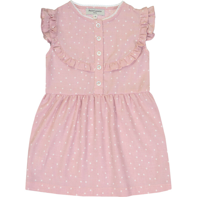 Brigitte Dress, Pink Stars - Dresses - 1
