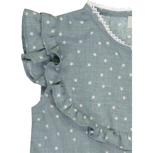 Claudette Blouse, Celadon Stars - Blouses - 2