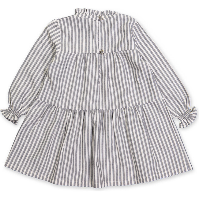 Elisabeth Dress, Grey Stripes - Dresses - 3