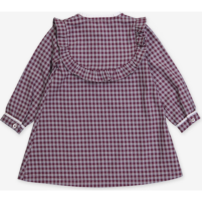 Claudine Dress, Bordeaux Gingham - Dresses - 3