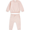 Pointelle Heart Crawler Set in Pink - Loungewear - 1 - thumbnail