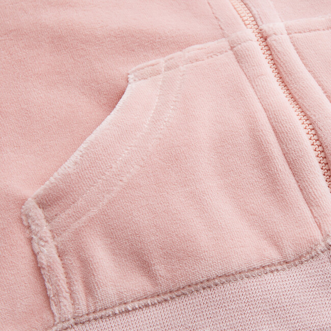 Angel Wing Velour Hooded Sweatshirt in Pink - Marie-Chantal Tops ...
