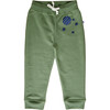 Joggers with Embroidery, Oil Green - Sweatpants - 1 - thumbnail