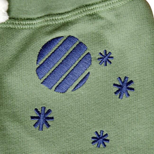Joggers with Embroidery, Oil Green - Sweatpants - 4