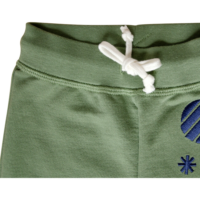 Joggers with Embroidery, Oil Green - Sweatpants - 5