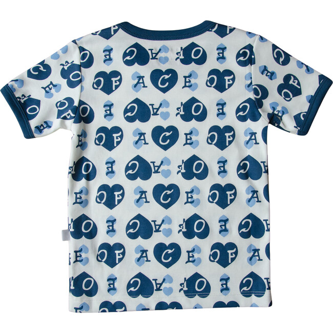 Ace of Hearts Ringer Tee, Blue - Tees - 2
