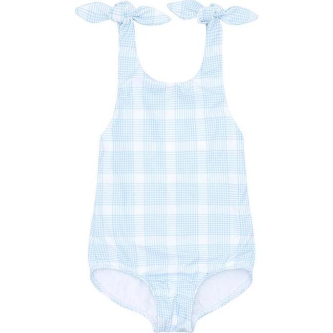 Girl's Sunwashed Plaid Tie Knot One Piece - One Pieces - 1
